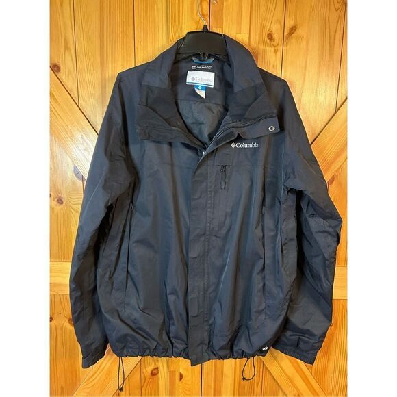 Columbia Interchangeable Waterproof Rain Jacket Black Mens Size XL (8357) - Picture 1 of 12